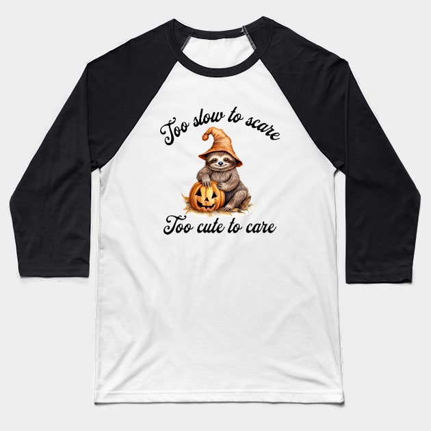 Halloween sloth Baseball T-Shirt by Turtle Trends Inc